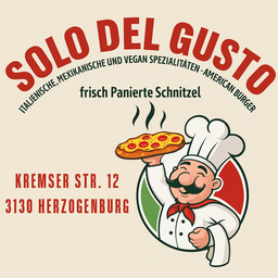 Pizzeria Solo Del Gusto logo.